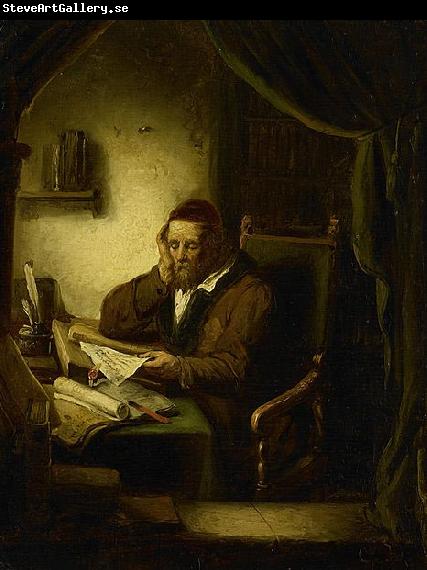 George Gillis Haanen Old Man in his Study